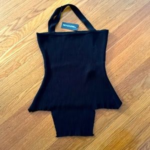 Maternity Bandeau cross strap knit top